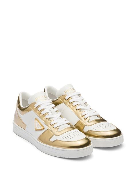 prada gold low tops